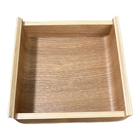 Box Tulip Solid Brass Liftoff Lid Solid Brass and Ash Wood Box 6x6x2” NEW - Picture 4 of 6